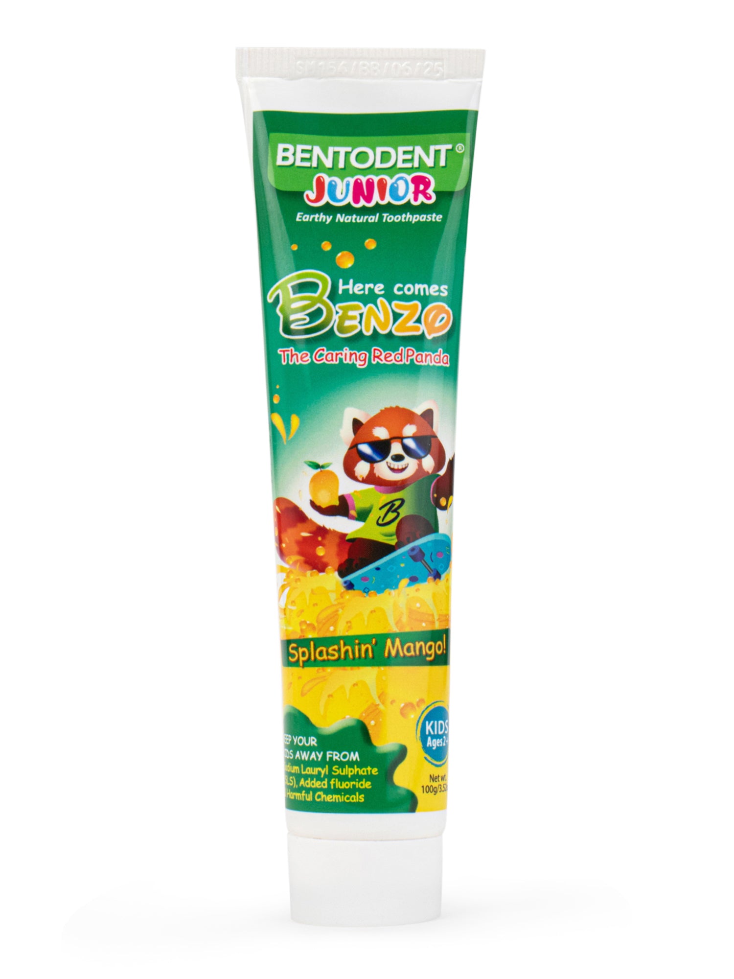 Bentodent 100% Natural Kids Splashin Mango Toothpaste, Fluoride Free, Sls Free, Complete oral care protection for kids, Fresh Breath, Best toothpaste for kids 2+ years 100g - Indian Dental Organization