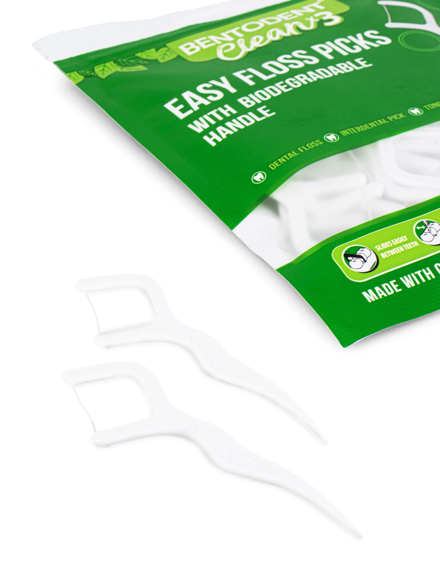 Biodegradable Dental Floss Picks- 30 Pcs - Indian Dental Organization