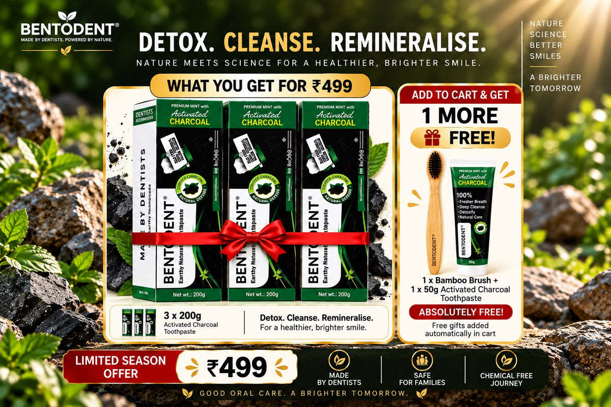 Bentodent Charcoal Teeth Whitening Collection Toothpastes | Natural & Fluoride-Free