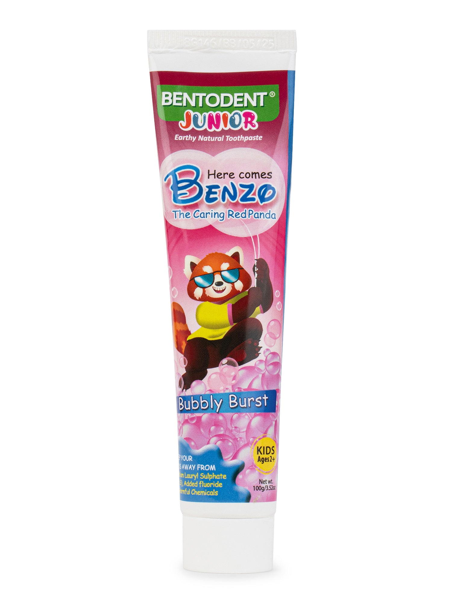 Bentodent 100% Natural Kids Bubbly Burst Toothpaste, Fluoride Free, Sls Free, Complete oral care protection for kids, Fresh Breath, Best toothpaste for kids 2+ years 100g - Indian Dental Organization