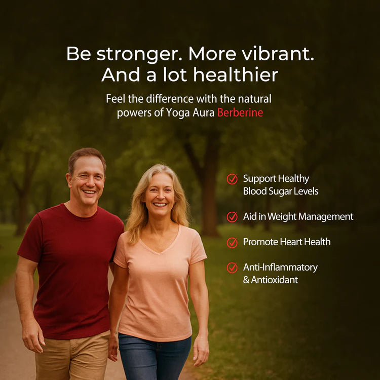 Yoga Aura 100% Pure Berberine – 500 mg of clinically studied berberine HCl, Lab tested, non-GMO & vegan