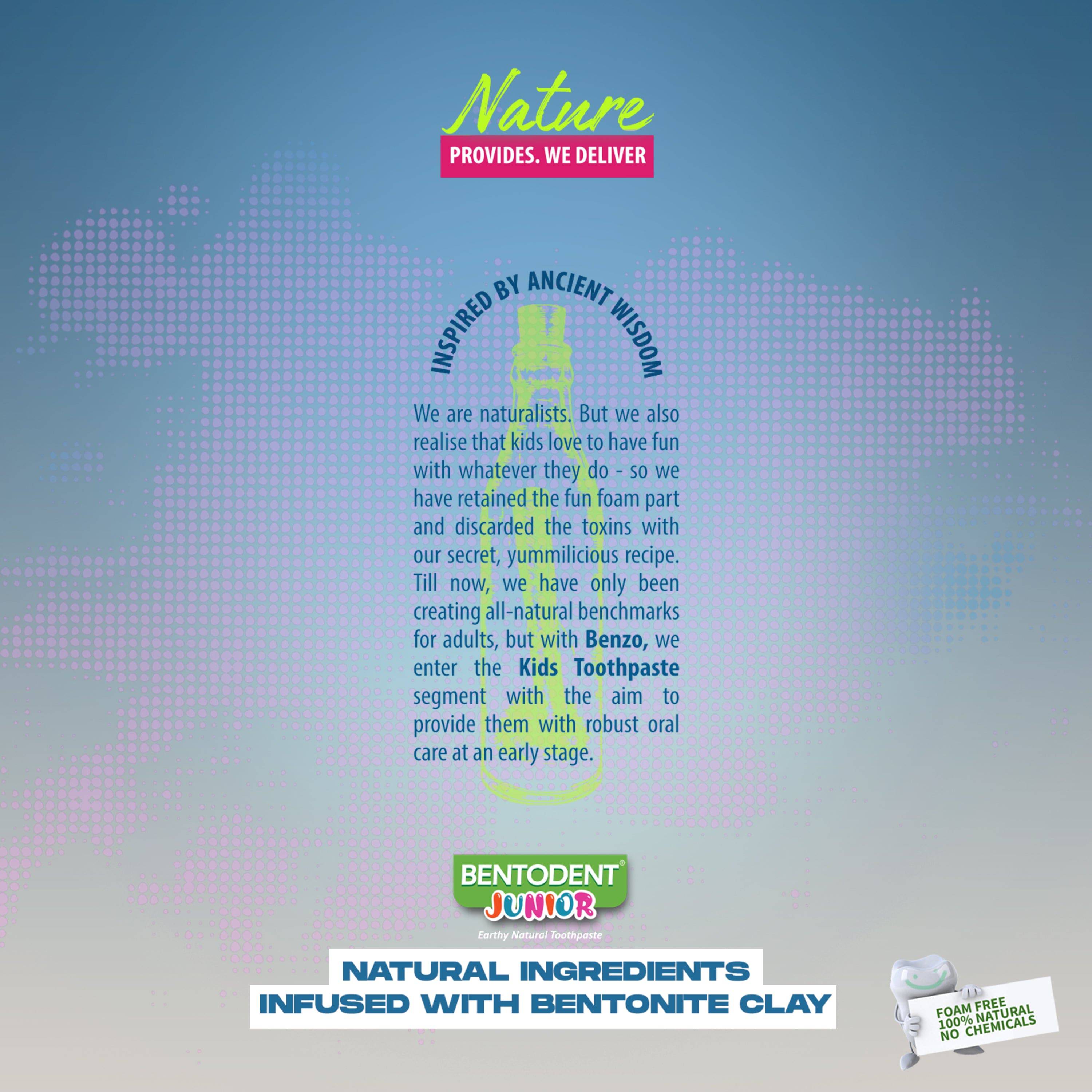 Bentodent Junior Splashin Mango Toothpaste - Natural & Fluoride Free - bentodent x idonaturals