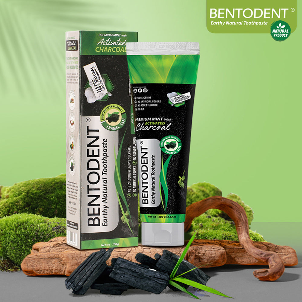 Bentodent Charcoal Toothpaste - Natural & Fluoride Free - Indian Dental Organization