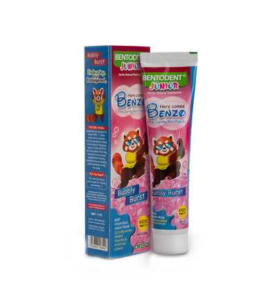 Bentodent Junior Bubbly Burst Toothpaste - Natural & Fluoride Free - bentodent x idonaturals