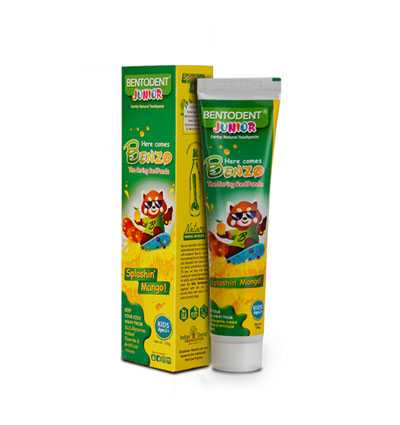 Bentodent Junior Splashin Mango Toothpaste - Natural & Fluoride Free - bentodent x idonaturals
