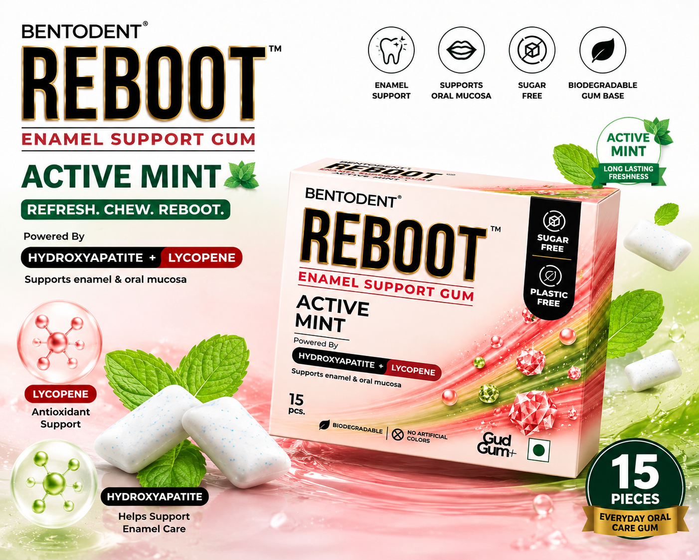 Reboot Enamel Support Gum 2 Flavoured