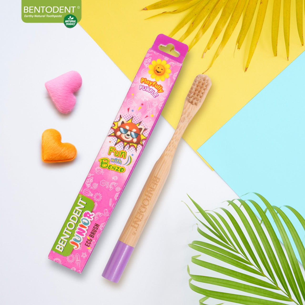 Bentodent Eco Fiber Brush Bamboo Kids Toothbrush (non - charcoal) - Ultra Soft - Indian Dental Organization