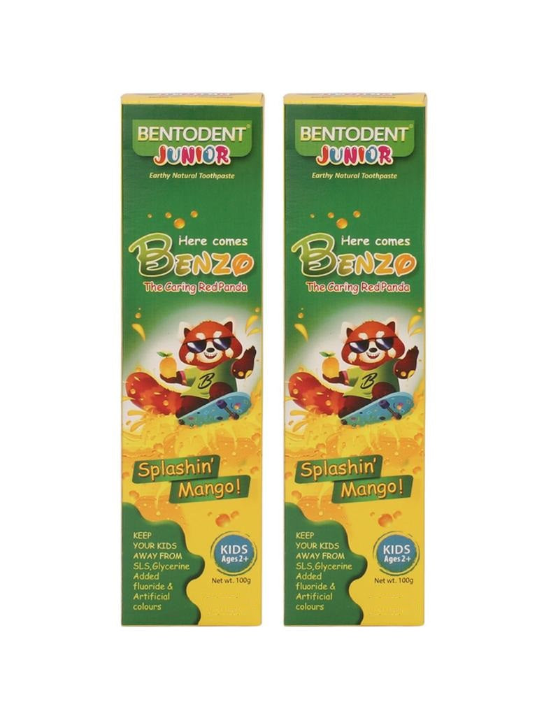 Bentodent Junior Splashin Mango Natural Toothpaste (Twin Pack) - 100 gm each - Indian Dental Organization