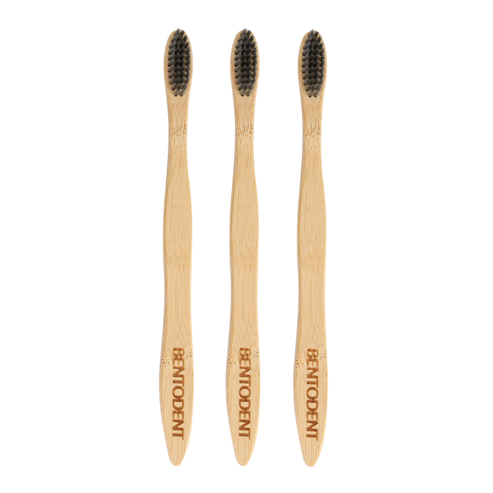 Bentodent Slim Bamboo Charcoal Toothbrush - Soft