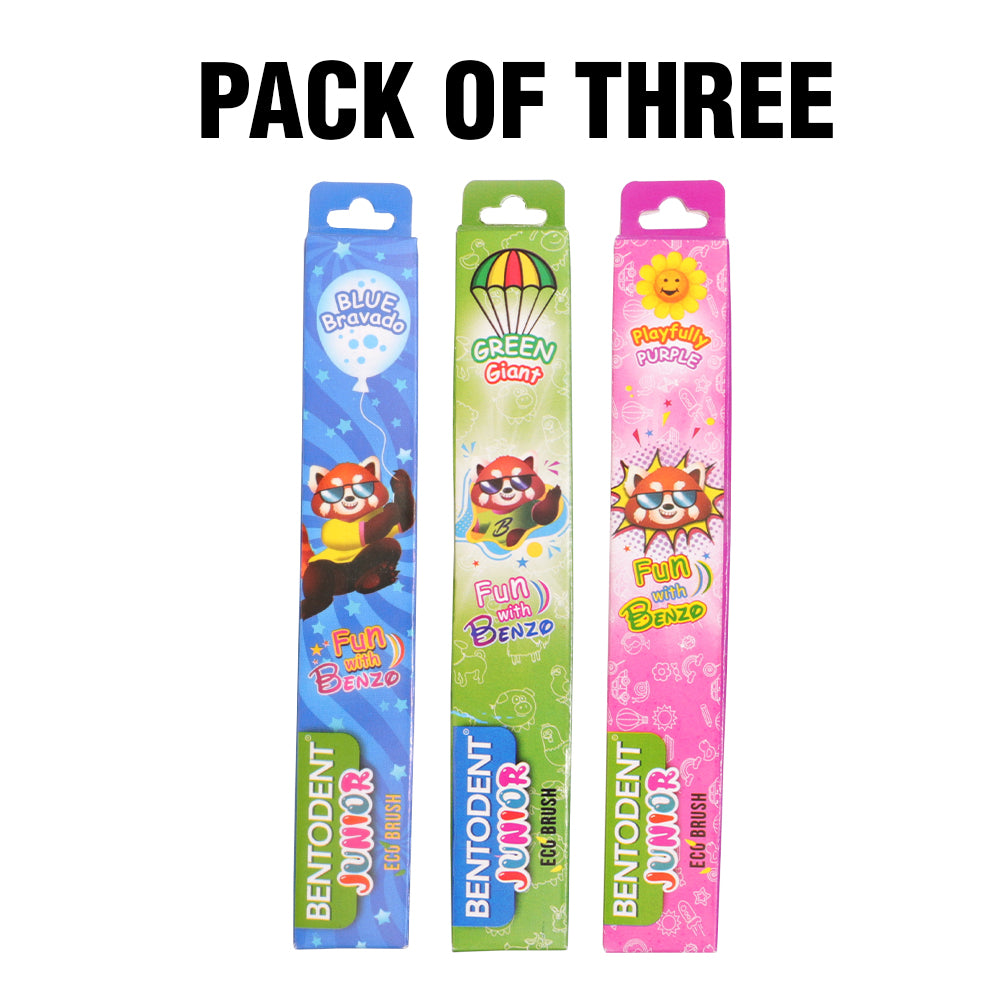 Bentodent Eco Brush Fiber Bamboo Kids Toothbrush (non - charcoal) - Ultra Soft