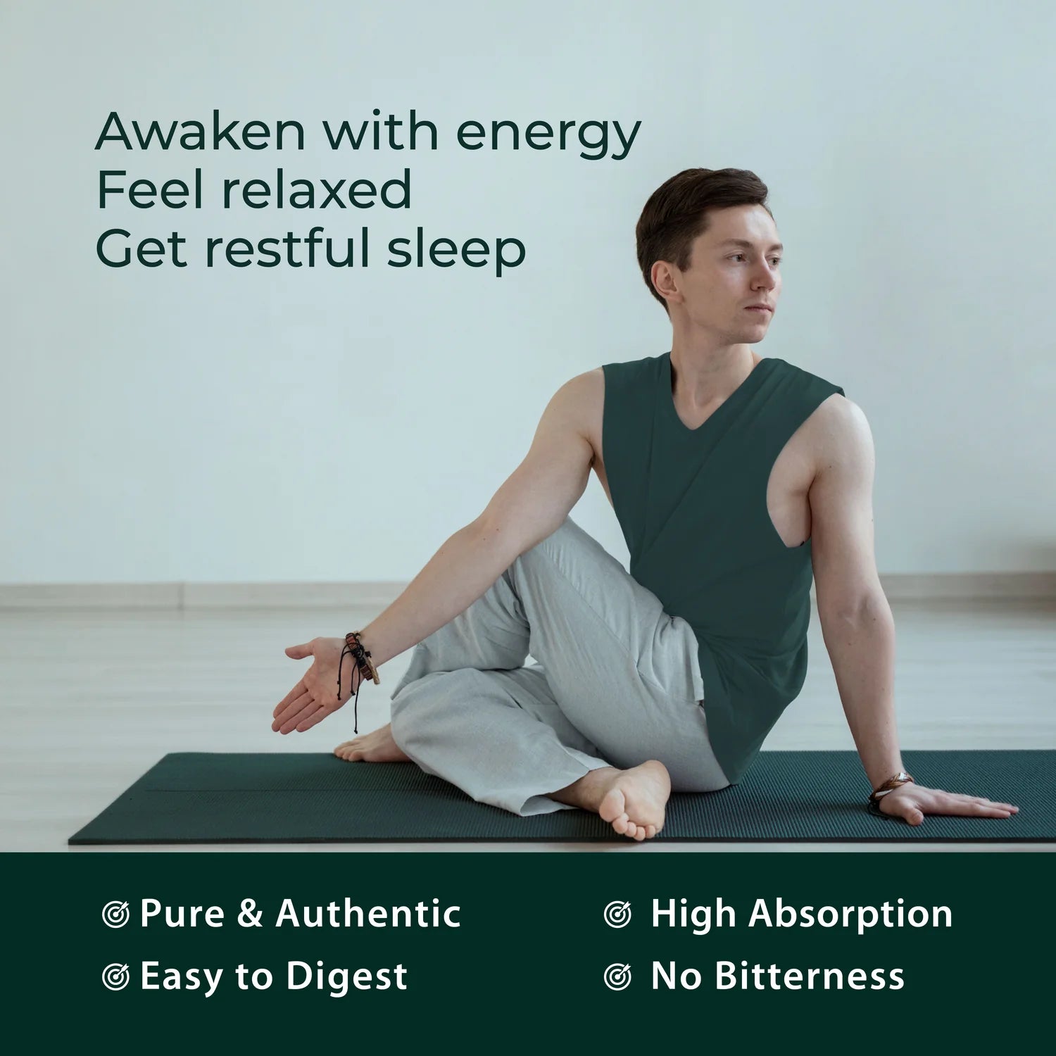 Yoga Aura Ashwagandha + L-Theanine + Magnesium Tri-Formula Capsules | Calm Focus & Relaxation Support